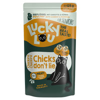Produktbild von Lucky Lou Lifestage Senior Katzen Nassfutter Geflügel Stückchen in Sauce getreidefrei und glutenfrei 16 x 125 g - 16 x 125 g
