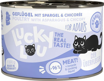 Produktbild von Lucky Lou Lifestage Sterilized Geflügel Getreidefrei Ohne Zucker 24x200g