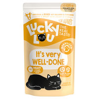 Produktbild von Lucky Lou Lifestage Sterilized Katzen Nassfutter Adult Geflügel & Rind Stückchen in Soße getreidefrei und glutenfrei 16x125g - 48 x 125 g