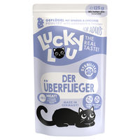 Produktbild von Lucky Lou Lifestage Sterilized Katzen Nassfutter Adult Geflügel Stückchen in Sauce Getreidefrei Glutenfrei 125 g - 48 x 125 g