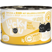 Produktbild von Lucky Lou Lifestage Sterilized Katzenfutter Geflügel & Rind 6x200g