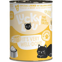 Produktbild von Lucky Lou Lifestage Sterilized Katzenfutter Geflügel & Rind zur Gewichtskontrolle 24x400g