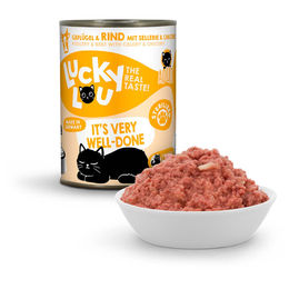 Lucky Lou Lifestage Sterilized Katzenfutter Geflügel und Rind 6x400g – Bild 1 von 2