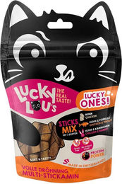 Produktbild von Lucky Lou Lucky Ones Crunchy Sticks Mixpaket mit Huhn, Kaninchen und Forelle 4x50g