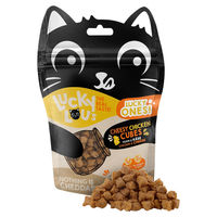 Produktbild von Lucky Lou Lucky Ones Cubes Leckerli für Katzen mit Käse und Huhn 8x80 g - 4 x 80 g