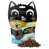 Produktbild von Lucky Lou Lucky Ones Cubes Leckerli Huhn & Hirsch für Katzen 8x80 g - 8 x 80 g