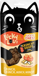Lucky Lou Lucky Ones Krunchy Krisps Huhn Leckerli für Katzen 60g - 10 x 60 g – Bild 1 von 6