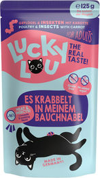 Lucky Lou Nassfutter für ausgewachsene Katzen mit Geflügel und Insekten, getreidefrei und glutenfrei, 16 x 125 g – Bild 1 von 1