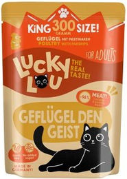 Produktbild von Lucky Lou Nassfutter Katze Adult Geflügel Stückchen in Sauce 24x300 g - 24 x 300 g