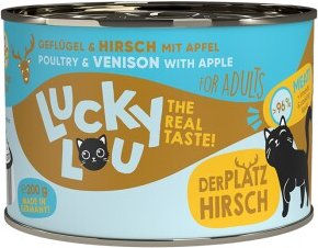 Lucky Lou Nassfutter Katze Adult Geflügel und Hirsch Light 12x200 g - 12 x 200 g – Bild 1 von 3