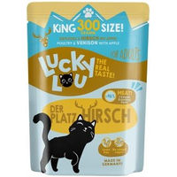 Produktbild von Lucky Lou Nassfutter Katze Adult Geflügel und Hirsch Stückchen in Sauce Light 6x300 g - 6 x 300 g