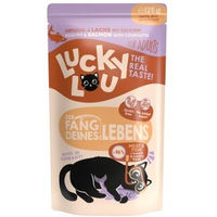 Produktbild von Lucky Lou Nassfutter Katze Adult Geflügel und Lachs 64x125 g - 64 x 125 g