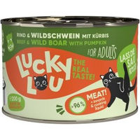 Produktbild von Lucky Lou Nassfutter Katze Adult Rind und Wildschwein Light 24x200 g - 24 x 200 g