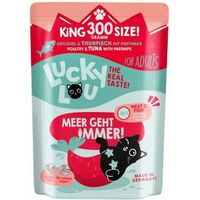 Produktbild von Lucky Lou Nassfutter Katze Adult Thunfisch und Geflügel Stückchen in Sauce zur Gewichtskontrolle 12x300 g - 12 x 300 g