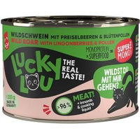 Produktbild von Lucky Lou Nassfutter Katze Adult Wildschwein Getreidefrei Glutenfrei 24x200 g