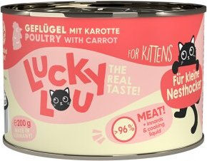 Lucky Lou Nassfutter Katze Kitten Geflügel 24x200 g - 24 x 200 g – Bild 1 von 3
