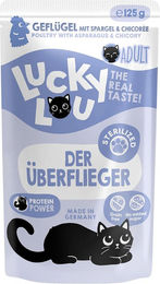 Produktbild von Lucky Lou Sterilized Katzenfutter Geflügel Stückchen in Sauce Adult Glutenfrei Light 16 x 125 g - 16 x 125 g