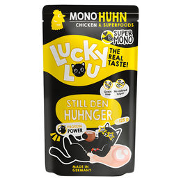 Lucky Lou SuperMono Huhn Katzenfutter Monoprotein Stückchen in Sauce Adult 125 g - 16 x 125 g – Bild 1 von 2