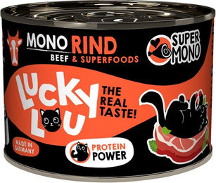 Lucky Lou SuperMono² Hundefutter Rind getreidefrei monoprotein 24x200g – Bild 1 von 1