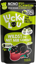 Produktbild von Lucky Lou SuperMono Katzenfutter Wildschwein Getreidefrei Monoprotein Sensitive Adult