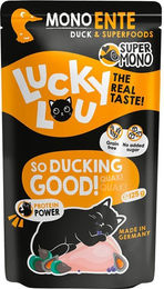 Produktbild von Lucky Lou SuperMono2 Hundefutter Ente Monoprotein Sensitive 16x125g