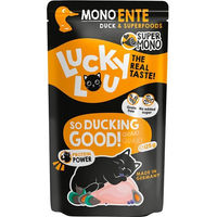 Produktbild von Lucky Lou SuperMono2 Hundefutter Ente Monoprotein Sensitive 16x125g
