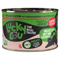 Produktbild von Lucky Lou SuperMono2 Katzen Nassfutter Wildschwein Getreidefrei Monoprotein Adult 6 x 200 g - 6 x 200 g