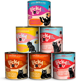 Lucky Lou Tasty Mix Katzen Nassfutter Adult Stückchen in Sauce Getreidefrei und Glutenfrei 6 x 800 g - 6 x 800 g – Bild 1 von 2