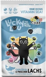 Lucky Lou Trockenfutter für Katzen Adult Geflügel und Lachs getreidefrei glutenfrei 1,7 kg - 2 x 1,7 kg – Bild 1 von 4