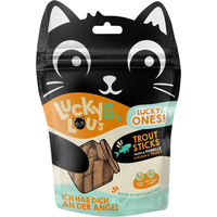 Produktbild von Lucky Ones Crunchy Sticks Huhn & Forelle für Katzen 50 g - 8 x 80 g