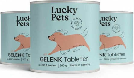 Lucky Pet Gelenktabletten für Hunde mit Grünlippmuschel, Glucosamin, MSM und Teufelskralle für alle Altersstufen und Größen – Bild 1 von 3