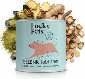 Lucky-Pet Gelenktabletten für Hunde mit Grünlippmuschel, Glucosamin, MSM und Teufelskralle zur Unterstützung der Gelenke – Bild 1 von 4
