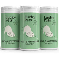 Produktbild von Lucky-Pet Gras- und Kotfresser Tabletten für Hunde zur Magen-Darm-Unterstützung und Verdauungshilfe