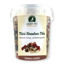 Produktbild von Lucky-Pet Halbfeuchter Mini-Knochen Mix Belohnungssnack für Hunde ohne Zucker 500 g