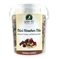 Produktbild von Lucky-Pet Halbfeuchter Mini-Knochen Mix Belohnungssnack für Hunde ohne Zucker 500 g