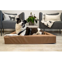 Produktbild von Lucky-Pet Hundebett Kvadro aus Kunstleder in Braun für alle Altersstufen