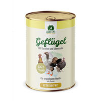 Produktbild von Lucky-Pet Hundefutter Geflügel mit Karotten und Löwenzahn Stückchen in Sauce getreidefrei 800 g