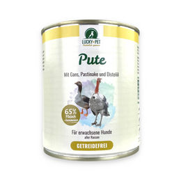 Produktbild von Lucky-Pet Hundefutter Pute mit Gans Stückchen in Sauce getreidefrei 800 g