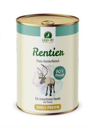 Produktbild von Lucky-Pet Hundefutter Rentierfleisch Stückchen in Sauce 800 g