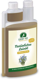 Lucky-Pet Leinöl als Einzelfuttermittel für Hunde, Katzen und Pferde zur Unterstützung von Haut, Fell und Immunsystem, vegan, 250 ml – Bild 1 von 2