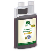 Produktbild von Lucky-Pet Schwarzkümmelöl 250 ml zur Unterstützung von Haut, Fell und Immunsystem für alle Tierarten