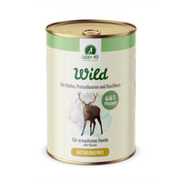 Produktbild von Lucky-Pet Wildes Land Hundefutter Wild mit Kürbis, Preiselbeeren & Basilikum Stückchen in Sauce, getreidefrei, 800 g