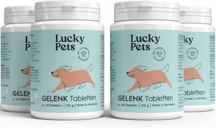 Lucky Pets Gelenktabletten für Hunde mit Grünlippmuschel, Glucosamin, MSM und Teufelskralle für alle Altersstufen – Bild 1 von 3