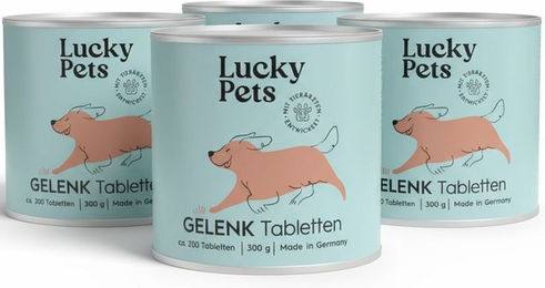 Lucky Pets Gelenktabletten für Hunde mit Grünlippmuschel, Glucosamin, MSM und Teufelskralle für alle Altersstufen – Bild 1 von 2