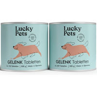 Produktbild von Lucky Pets Gelenktabletten für Hunde mit Grünlippmuschel, Glucosamin, MSM und Teufelskralle für alle Altersstufen und Größen