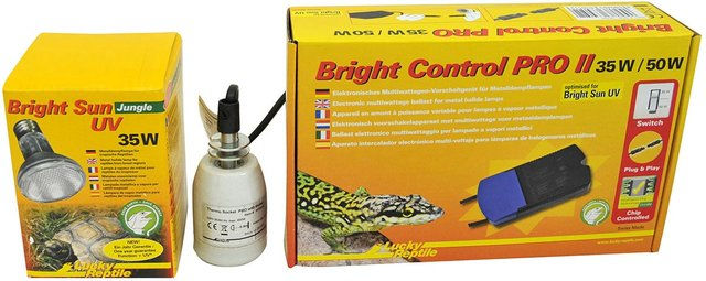Produktbild von Lucky Reptile Bright Sun UV 35 W UVB-Kompaktlampen-Komplettset für Reptilien