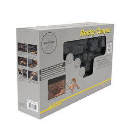 Lucky Reptile Rocky Canyon 3D-Rückwand aus Kunststoff in Basaltgrau 48 x 25 x 29 cm für Reptilien-Starterkits – Bild 1 von 4
