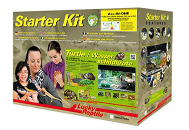 Lucky Reptile Terrarium Starter Kit für Wasserschildkröten 80 cm Schwarz – Bild 1 von 6