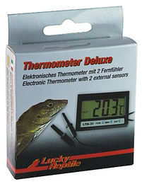 Lucky Reptile Thermometer Deluxe mit Fernfühler für Echsen und Fische in Schwarz – Bild 1 von 7