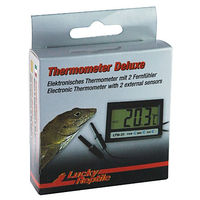 Produktbild von Lucky Reptile Thermometer Deluxe mit Fernfühler für Echsen und Fische in Schwarz